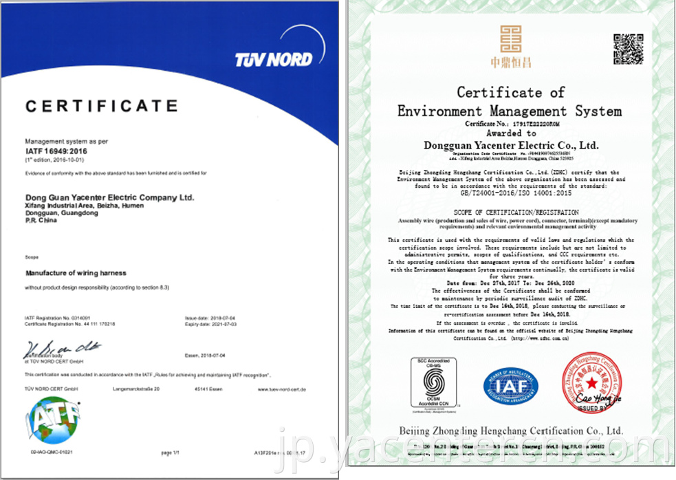 Custom PC Wiring Harness certificate